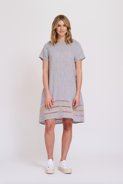 Monaco Swing Dress- Light Ash