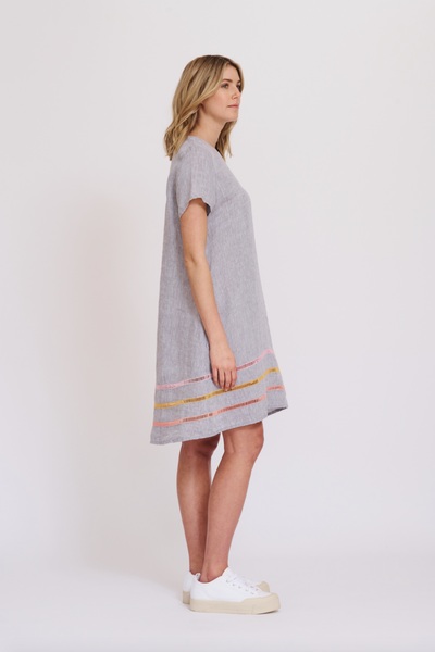 Monaco Swing Dress- Light Ash