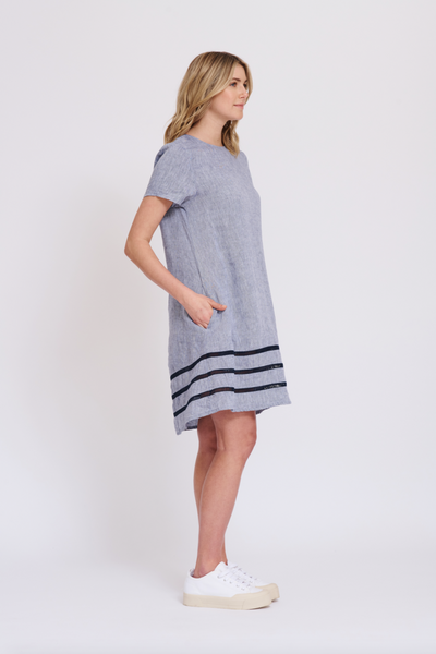 Monaco Swing Dress- Marine