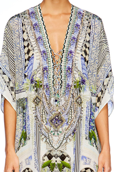 Short Lace Up Kaftan- The Sweet Escape