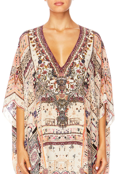 Rectangular V Neck Kaftan- On The Road