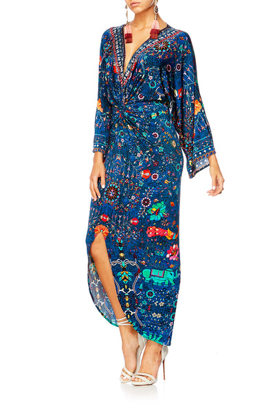 Long Split Front Slip Dress- Kindness Kaleidoscope