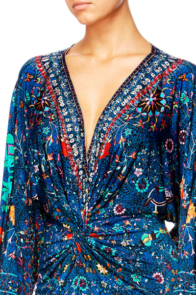 Long Split Front Slip Dress- Kindness Kaleidoscope