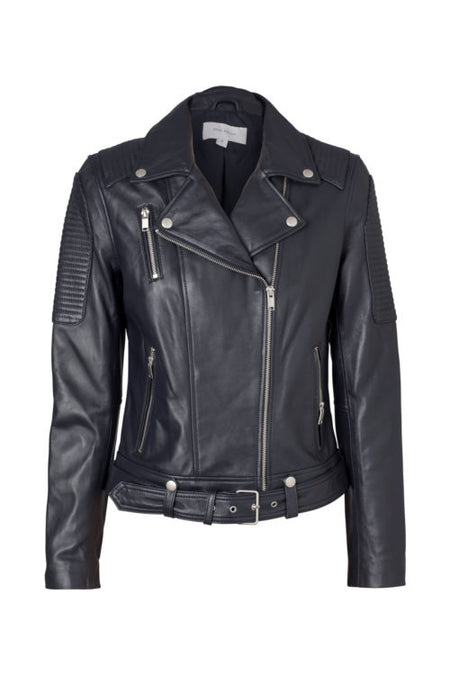 Classic Biker Jacket- Navy