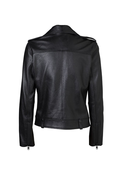 Minimalist Biker Jacket- Black