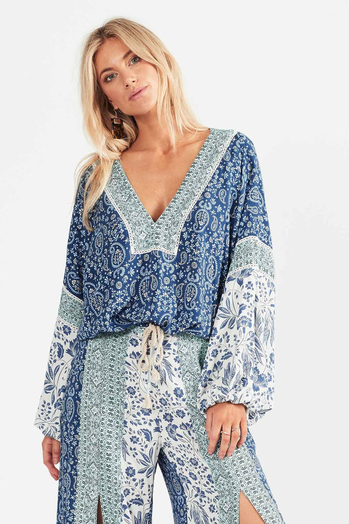 Cameli Blouse- Blue