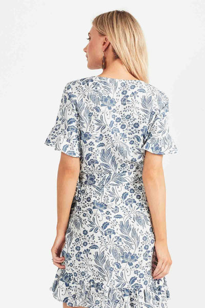 Cameli Wrap Dress- Blue