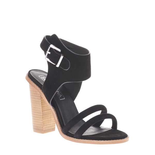 Tiki Heel- Black Suede