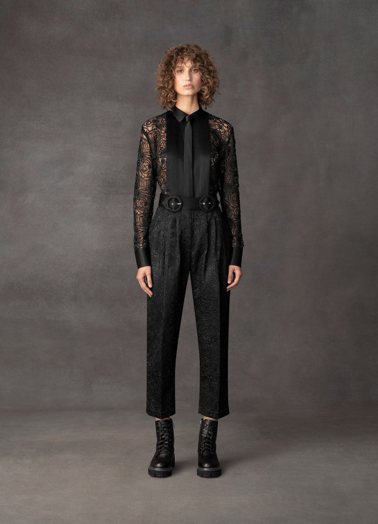 Transcendence Rose Lace Tailored Pants