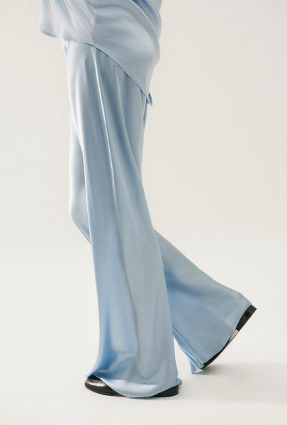 BIAS CUT PANTS SKY