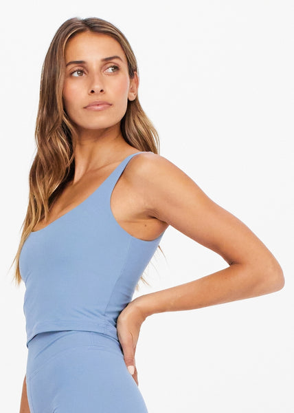 Peached Tess Top- Denim