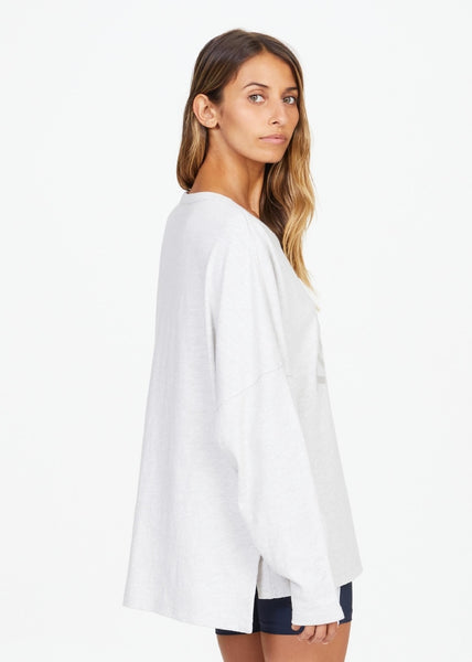 Hazel LS Top- Grey Marle