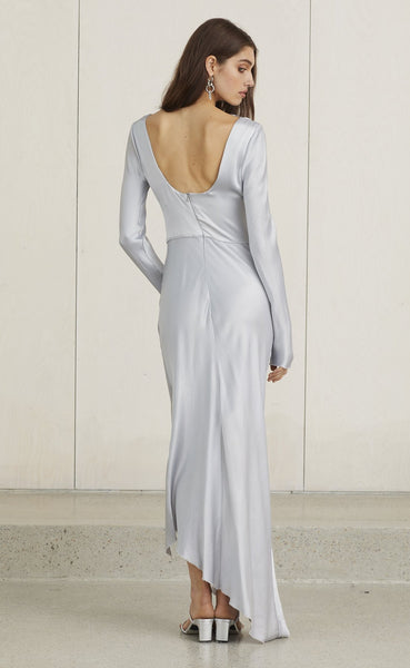 Caroline Midi Dress- Silver