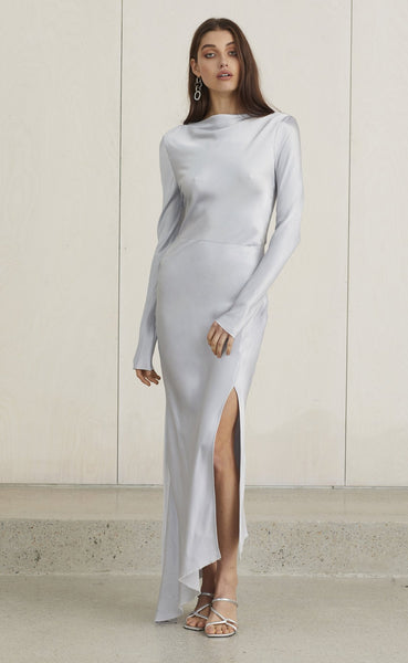Caroline Midi Dress- Silver