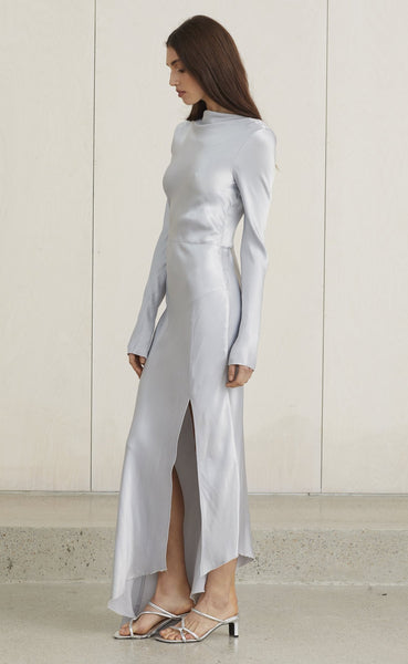 Caroline Midi Dress- Silver