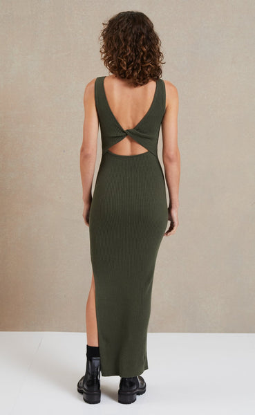 Riviera Midi Dress- Army