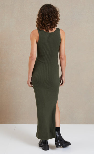 Riviera Midi Dress- Army