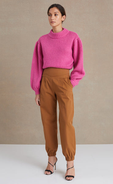 Celeste Tuck Knit Jumper- Magenta