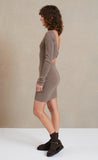 Riviera Knit L/S Mini Dress- Slit