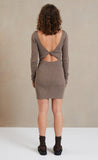 Riviera Knit L/S Mini Dress- Slit