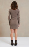 Riviera Knit L/S Mini Dress- Slit