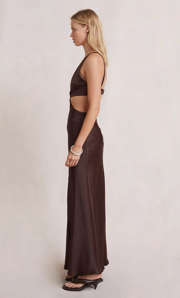 Felix V Maxi Dress- Chocolate