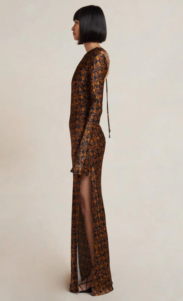 Checkmate L/S Maxi Dress