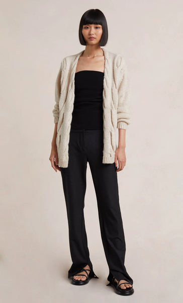 Romana Knit Cardigan- Ivory Marle