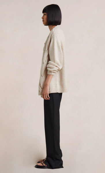 Romana Knit Cardigan- Ivory Marle