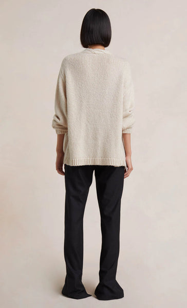 Romana Knit Cardigan- Ivory Marle