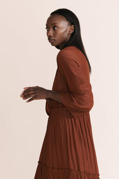 Lang Dress- Rust