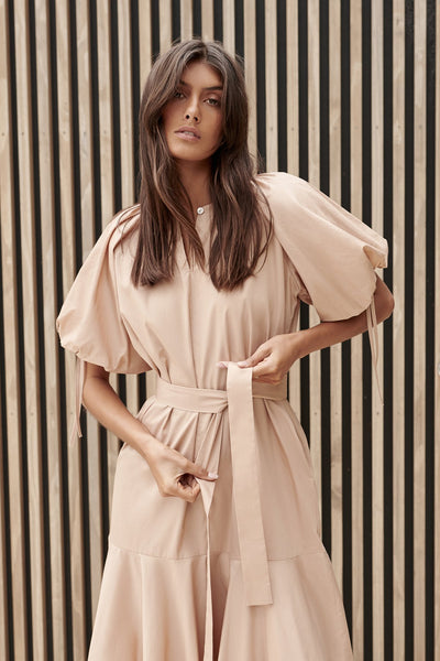 Hiti Dress in paled bark