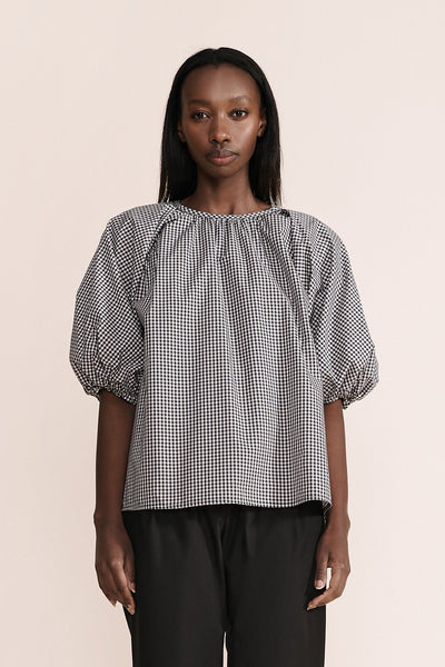 Blus Top- Vintage Check