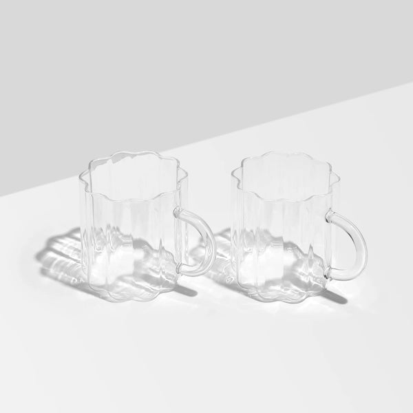 Wave Mug - Set of 2 Clear