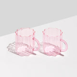 Wave Mug - Set of 2 Pink