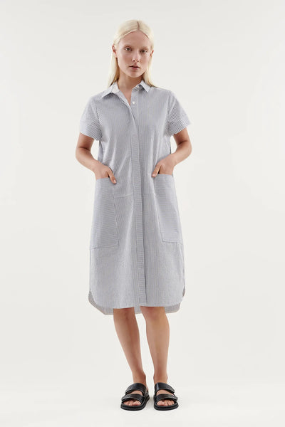 Stripe Hile Shirt Dress