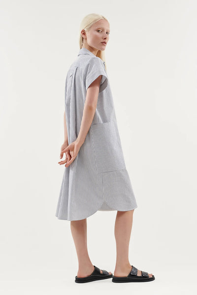 Stripe Hile Shirt Dress
