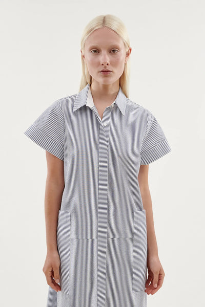 Stripe Hile Shirt Dress