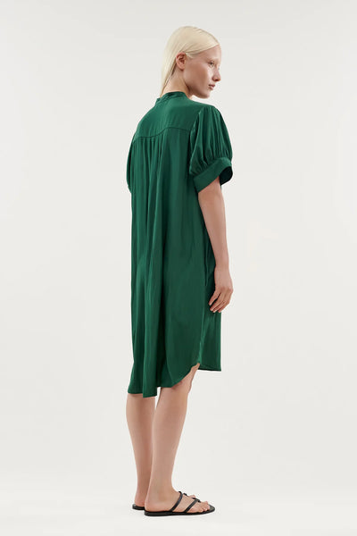 Tillhora Shirt Dress- Emerald