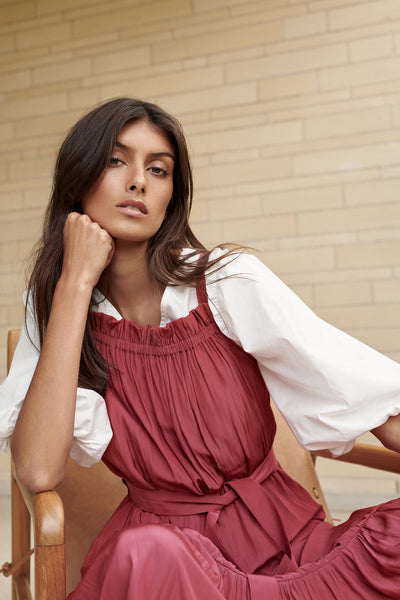 Hela Dress in Crimson