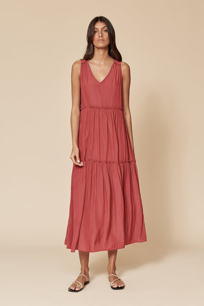 Rufsa Dress- Crimson