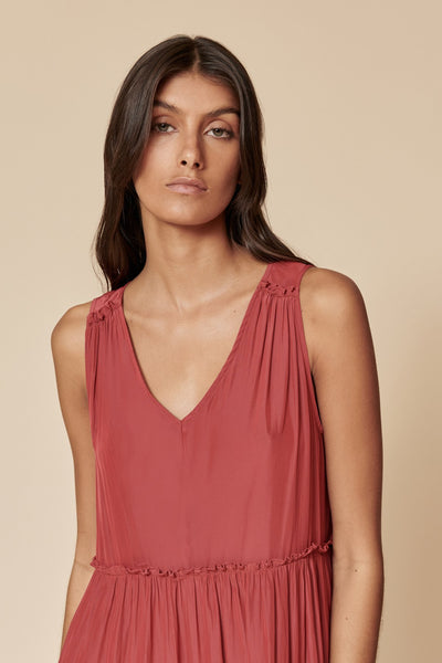 Rufsa Dress- Crimson