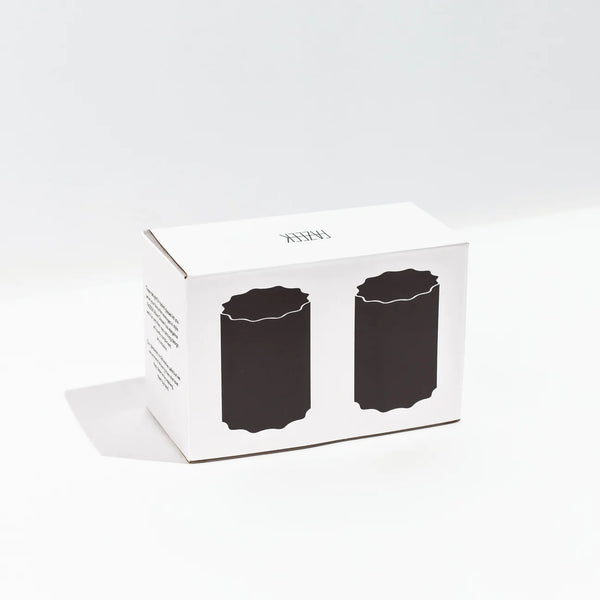 Two Wave Glasses- Amber