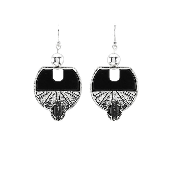 Wildest Dreams Earrings- Black Marble
