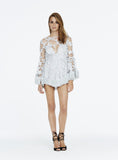 Ziggy Stardust Playsuit- Silver Blue
