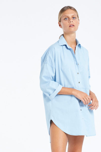 Plunge Shirt- Chambray