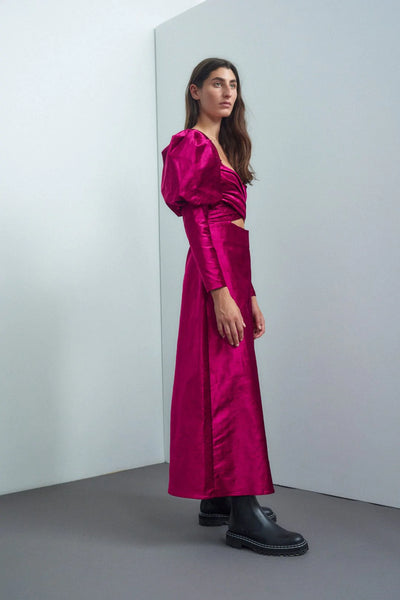 Rosario Puff Sleeve Midi Dress