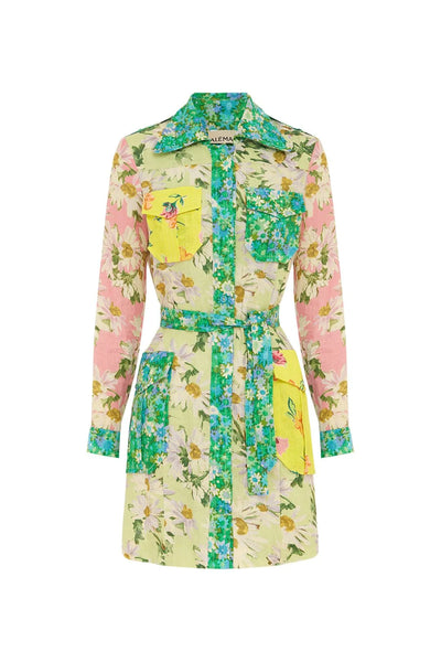 KENZIE PATCHWORK MINI DRESS