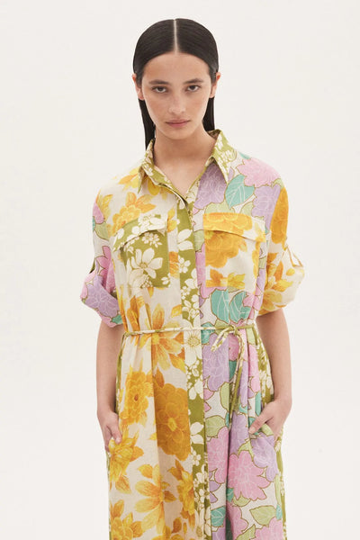 ELORA PATCHWORK SHIRTDRESS