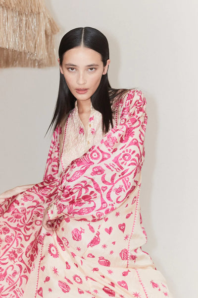 ESMERELDA SPLICED MIDI DRESS